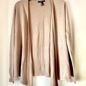 Beige open cardigan NWOT